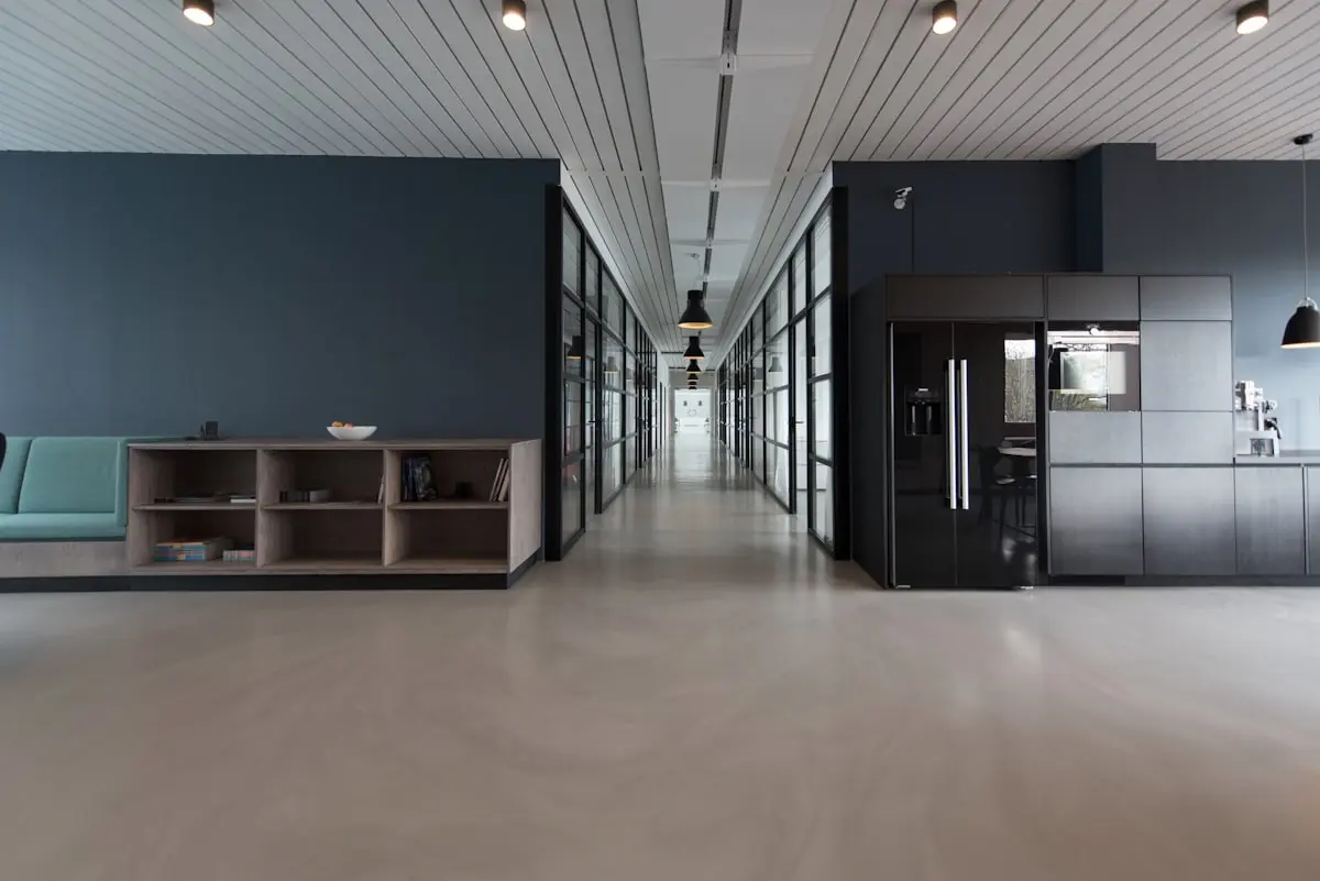 A bright, uncluttered workspace with soft daylight
